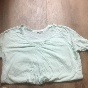 Sea foam green light weight vneck